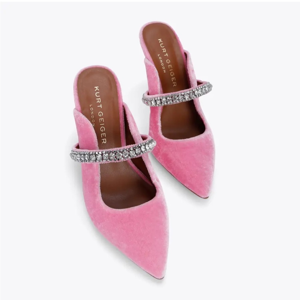 NWT Kurt Geiger London Duke Pink Mule Heels 7.5
